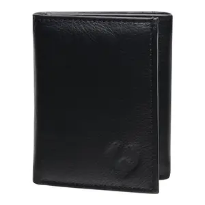 Flyer Wallets for Men (Color- Black) Genuine Leather Wallet Stylish Design Pack of 1 WBL026