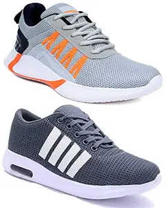 TYING Multicolor (9064-9310) Men's Casual Sports Running Shoes 10 UK (Set of 2 Pair)