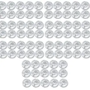 MKRM Clear Plastic Bobbins for Small Automatic Sewing Machines, 100 Pack, Transparent