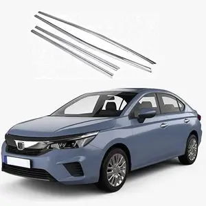 AUTOSMARTLOOK Car Lower Chrome Window Garnish for Honda City Type - 6 (2020 - Present)