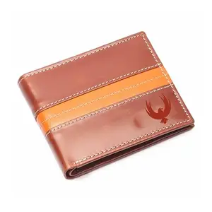 Flyer Wallets for Men (Color- Brown) Genuine Leather Wallet Stylish Design Pack of 1 WBR032