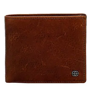 eske Nix - Genuine Leather Mens Bifold Wallet - Holds Cards, Coins and Bills - 6 Card Slots - Everyday Use - Travel Friendly - Handcrafted-Cognac Texas