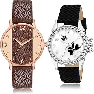 NEUTRON Analogue Analog Brown and White Color Dial Women Watch - GM400-G126 (Pack of 2)