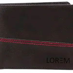 HARICEN Brown Out Color Stitching Bi-Fold Faux Leather 4 ATM Card Slots Wallet for Men Credit/Debit Card Slots Coin Pocket(Pack of 1) (Gold)