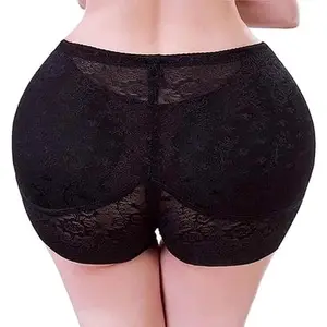 Meizhimi fashion with Passion Women's Washable Butt Lifter Padded Panty Shorts High Hip Waist Enhancer Butt Shaper |Large| Black