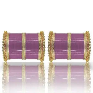 BANGLESKART Bridal Punjabi Chuda Set for Women's and Girl's (Set of 1)