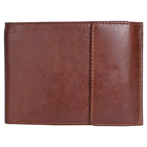 Leatherman Fashion LMN Genuine Leather Brown Unisex Wallet with [5 Card Slots]