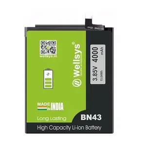 WELLSYS Mobile Battery for Xiaomi Redmi Note 4 BN43-4000MAh