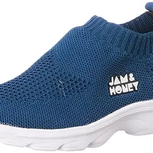 Amazon Brand - Jam & Honey, Kids Sports Shoe JH-04, Navy Teal, 01