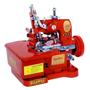 Guru Special Overlock Sewing Machine Model: 81-6, Color: Red, 3 Thread 1 Needle