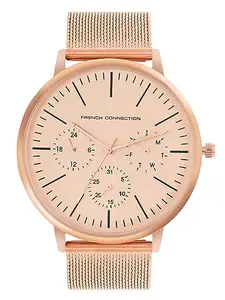 French Connection Spring-Summer 2023 Analog Rose Gold Dial Men's Watch-FCN00051D