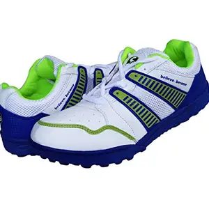 SG New Essential Spikes Cricket Shoes - 7 UK/41 EU (Blue/Lime)