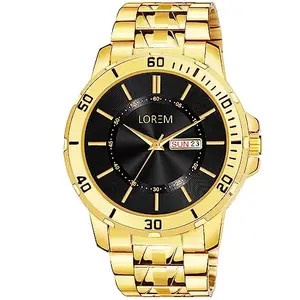 Lorem Black Day-Date Function Casual Analog Watch for Men LR132