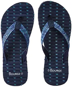 Bourge Women Gallery-Z26 Navy and Sky Flip Flops-5 UK (37 EU) (6 US) (Gallery-20-05)