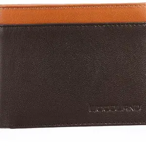 WOODLAND Mens Leather Utility Wallet (Brown/Tan)
