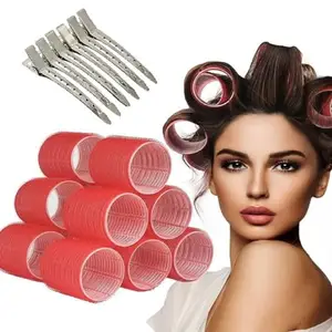 Fully Combo Of Hair Curler Roller With Hair Section Clips For Girls And Women Multicolor Pack Of 1
