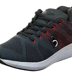 Bourge Men's Loire-154 D.Grey and Red Running Shoes-6 UK (40 EU) (7 US) (Loire-154-06)
