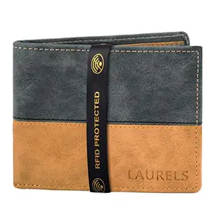 Laurels Synthetic Men's Wallet (Lwt-Retro-II-0206_Black)