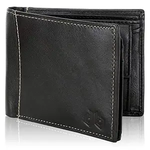 Designer Bugs Men's Stylish Genuine Leather RFID Wallet Black