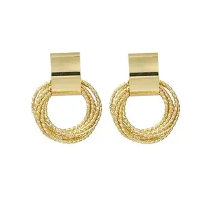 THEAco Multi layer ring golden earring