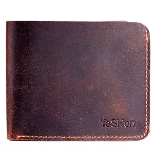 FASHEN Tan Genuine Leather Men's Wallet