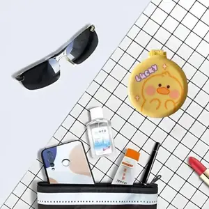 Mini Hair Brush with Mirror, Cute Design, Detangling Hair Comb Foldable Travel Mirror Hair Brushes, Pocket mirror for daily styling