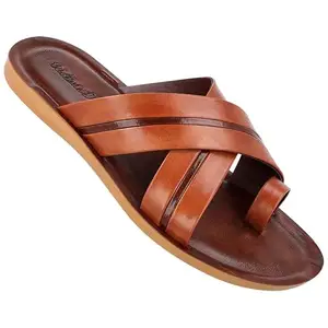 WALKAROO WG5356 Mens Casual and Regular Wear Covering Sandals - Brown
