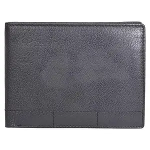 Leatherman Fashion LMN Genuine Leather Black Men Wallet with 4 Card Slots