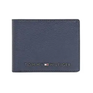 Tommy Hilfiger Men Leather Global Coin Wallet - Navy, (Clova) No. of Card Slot : 4