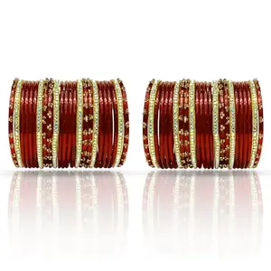 BANGLESKART Glass Bangle Set, Handmade Bangles, for Women's, (1Pair)