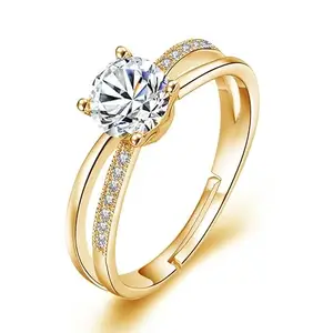 MYKI Enrapturing poise Cross adjustable Ring For Women Girls