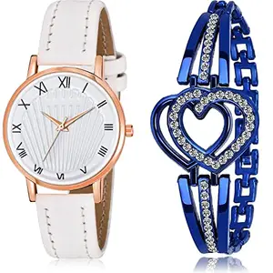 NEUTRON Luxury Analog White and Blue Color Dial Women Watch - GW51-GX6 (Pack of 2)
