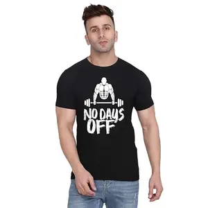 ALLEN BLACK Men's Round Neck T-Shirt, (GU_ XXL_2719_BZR) Navy