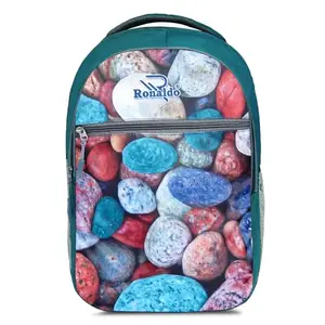 Ronaldo Laptop Backpack Ston Print Travel Daytrip College Backpack School Bag for Girls & Boys Multi-Purpose Bag