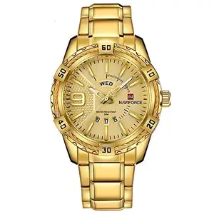 NAVIFORCE Royal Day and Date Chronograph Gold Dial Men's Watch