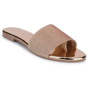 Stepee Trendy & Stylish Sultan Open Back Slip on Open Toe Flat Sandals for Women