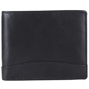 Leather Junction Leather Black Men's Formal Wallet | RFID Protected (11416000)