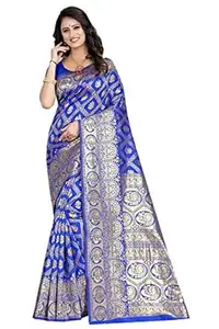 Shasmi Women's Banarasi Saree Pure Kanjivaram Silk Saree Soft new ladies 2026 Design Wear Pattu Sarees Latest Cotton Party Sari collections With Blouse Piece for Wedding sadi (SAM SAN 9017)