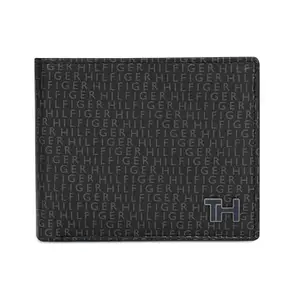Tommy Hilfiger Cyril Men Leather Global Coin Wallet - Black, 4 - Card Slot
