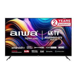 AIWA MAGNIFIQ 164 cm (65 inches) 4K Ultra HD Smart Android LED TV, Netflix, YouTube, CVT, MEMC, Alexa, Inbuilt Chromecast