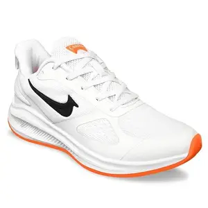 COMBIT ESCOBAR-01 Men's Sports Running | Training & Gym Shoes (White::Orange)_6 UK