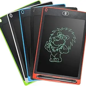 LCD Writing Tablet, Drawing E-Note with Erase Button, Electronic Pad for Kids 4 Years and Up, Red
