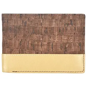 Leatherman Fashion LMN Genuine Leather Men Brown Beige Wallet 50204(9 cc Card Slots)