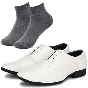 Vitoria Fashionable l Men Black Gold Silipon Formal Shoes with Dark Gray Socks/10