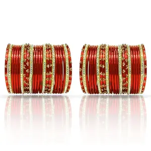 BANGLESKART Glass Bangle Set, Handmade Bangles, for Women's, (1Pair)