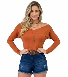 SILES FASHION Women Casual Flared Sleeve Self Design Top Stylish Regular Fit Soft Fabric Trendy Office Party Top