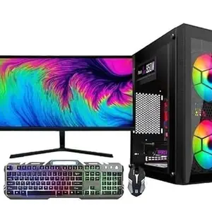 Techsupport Core-i5-2400 (16 GB RAM/500 GB HDD/128 GB SSD/Windows 11 PRO/Assembled Desktop (22 inch Display) with RGB Fan Cabinet
