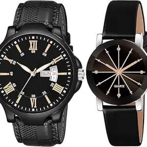 ARDENO Analog Black Lover Couple Combo Watch for Love Couple Combo Watch Combo