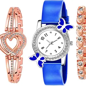 HC HARMI CREATIVE Harmi Creative Women Formal Round Analog Metal Watch (Pack of 3) (White) HC 333