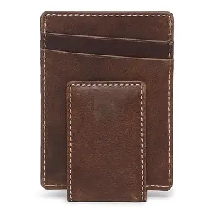 Spykar Men Tan Leather Money Clip